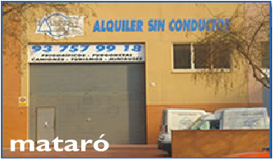 oficina de alquiler de furgonetas y turismos en Mataro - Catalunya